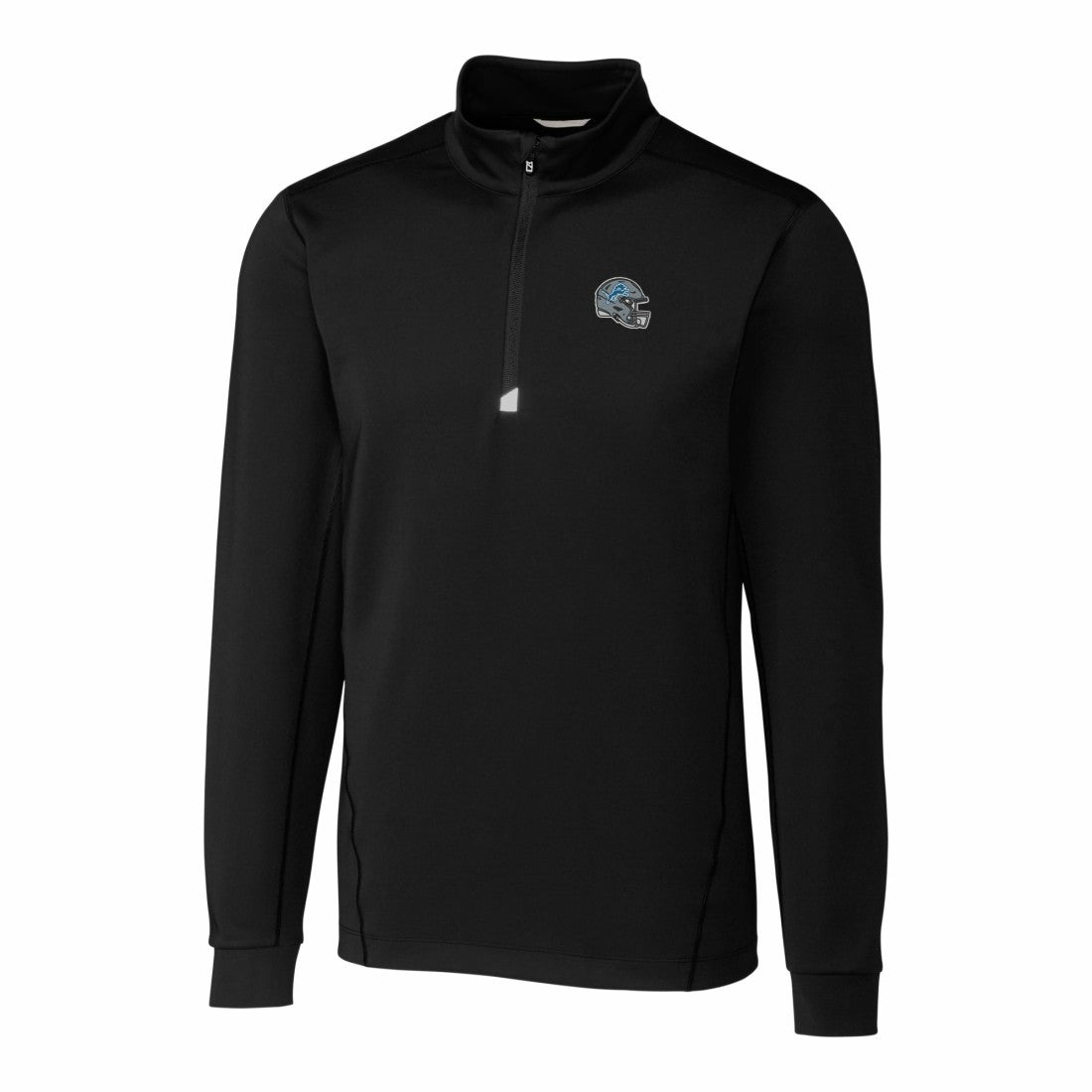Cutter & Buck Helmet Traverse Stretch Quarter-Zip Pullover Top - Detroit Lions