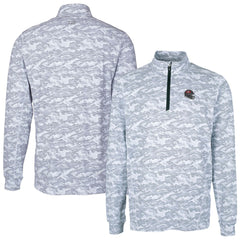 Cutter & Buck Helmet Traverse Camo Print Stretch Quarter-Zip Pullover Top - Tampa Bay Buccaneers