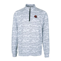 Cutter & Buck Helmet Traverse Camo Print Stretch Quarter-Zip Pullover Top - Washington Commanders