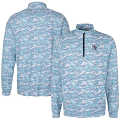 Cutter & Buck Helmet Traverse Camo Print Stretch Quarter-Zip Pullover Top - Buffalo Bills