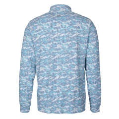 Cutter & Buck Helmet Traverse Camo Print Stretch Quarter-Zip Pullover Top - Buffalo Bills