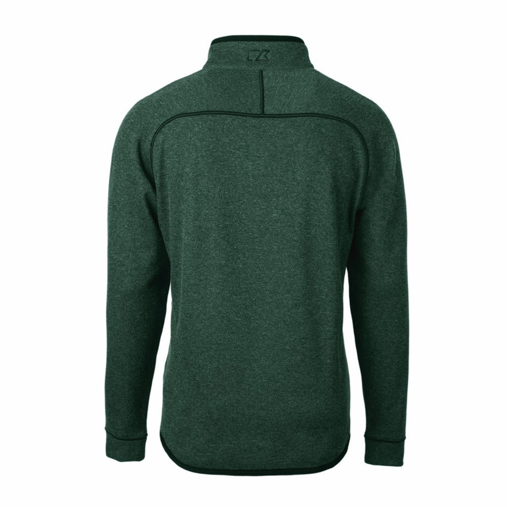 Cutter & Buck Helmet Mainsail Sweater-Knit Half-Zip Pullover Jacket - Green Bay Packers