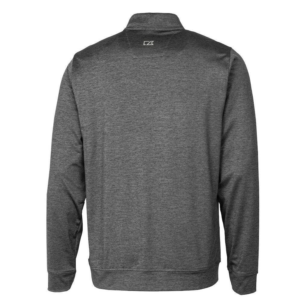 Cutter & Buck Helmet Stealth Heathered Quarter-Zip Pullover Top - Green Bay Packers