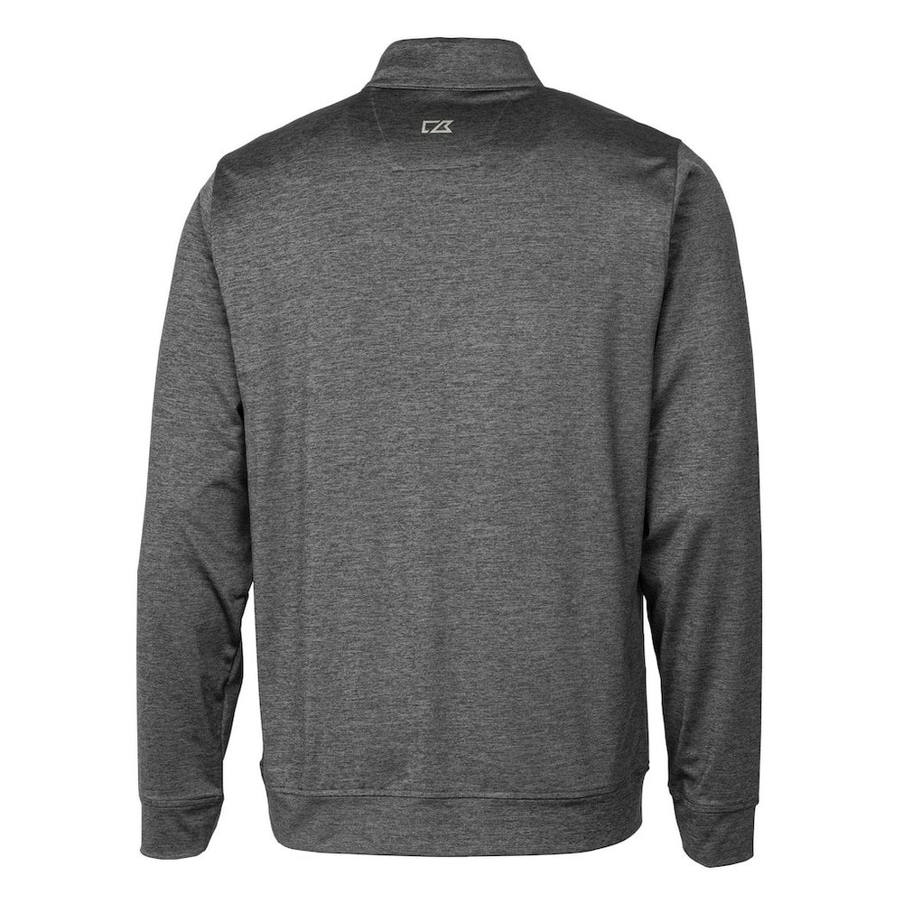 Cutter & Buck Helmet Stealth Heathered Quarter-Zip Pullover Top - Green Bay Packers