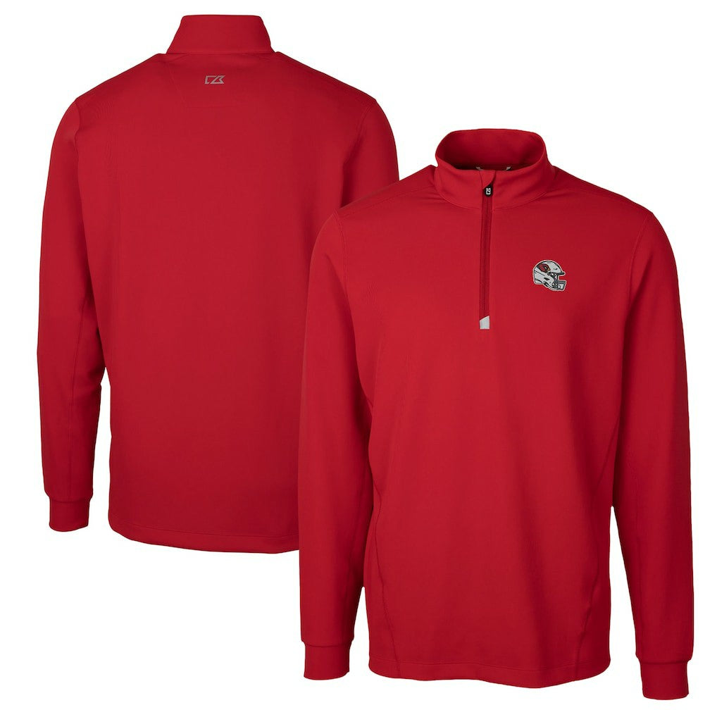 Cutter & Buck Helmet Traverse Stretch Quarter-Zip Pullover Top - Arizona Cardinals