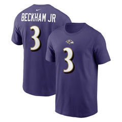 Odell Beckham Jr.  Player Name & Number T-Shirt - Baltimore Ravens