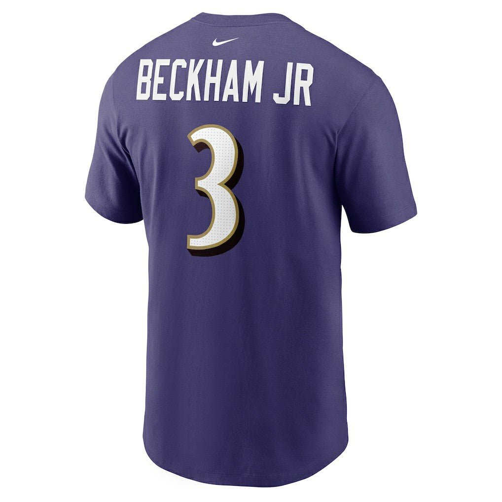 Odell Beckham Jr.  Player Name & Number T-Shirt - Baltimore Ravens