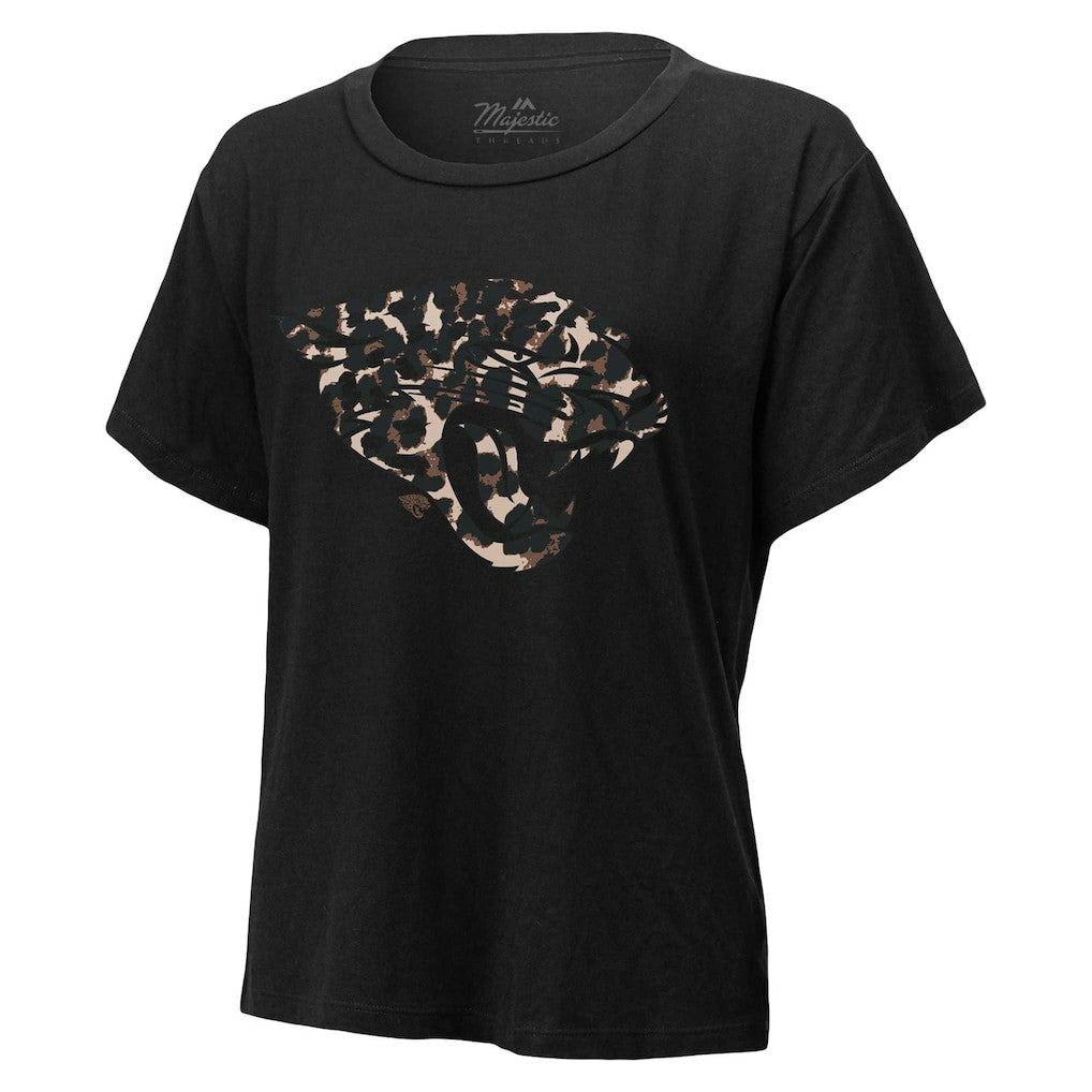 Trevor Lawrence  Majestic Threads Women's Leopard Player Name & Number T-Shirt - Jacksonville Jaguars