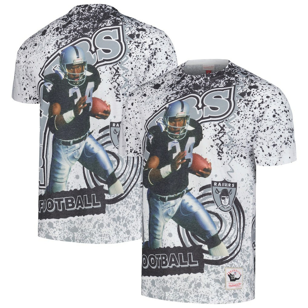Bo Jackson  Retired Player Name & Number Burst T-Shirt - Las Vegas Raiders