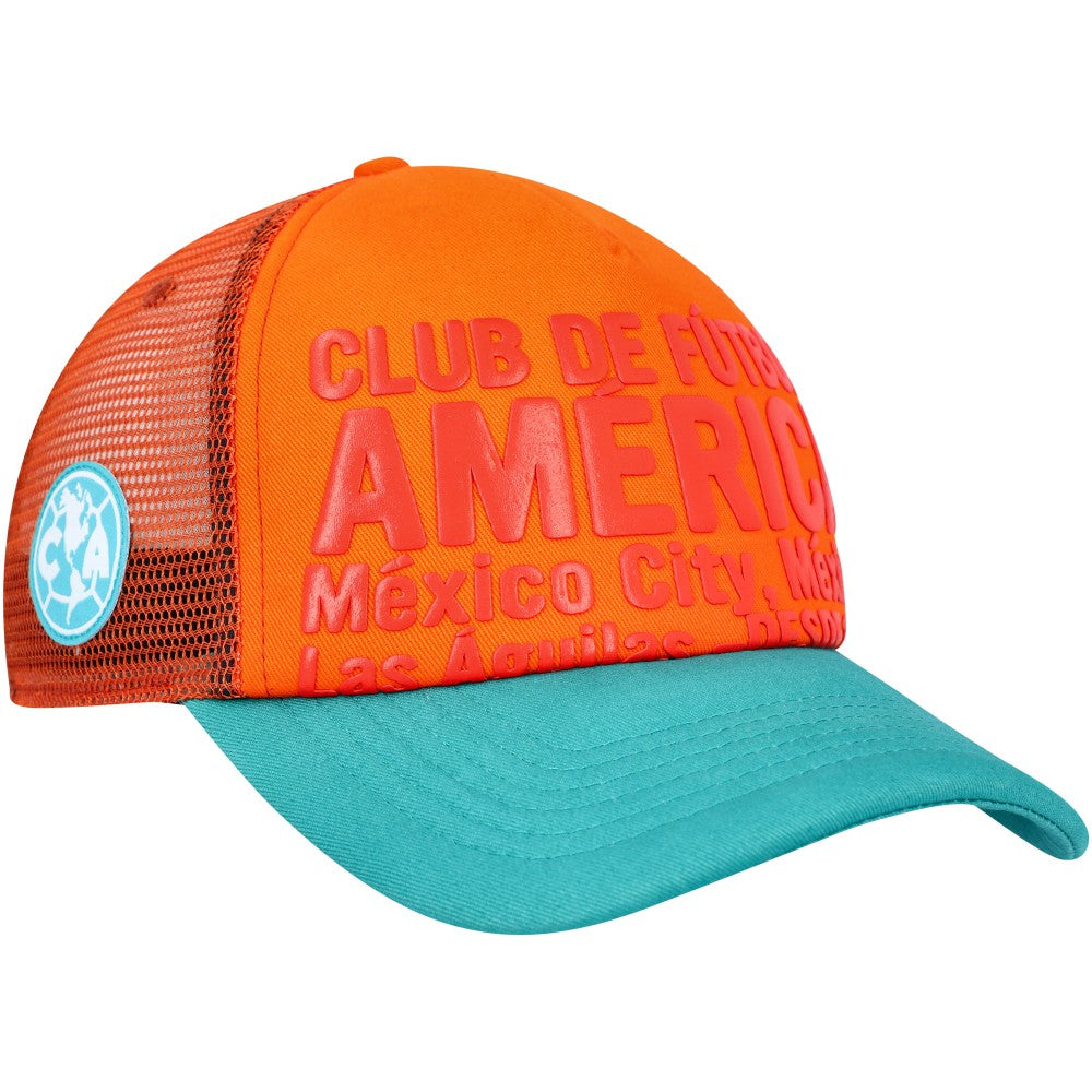 Club America Club Gold Adjustable Hat -  Orange