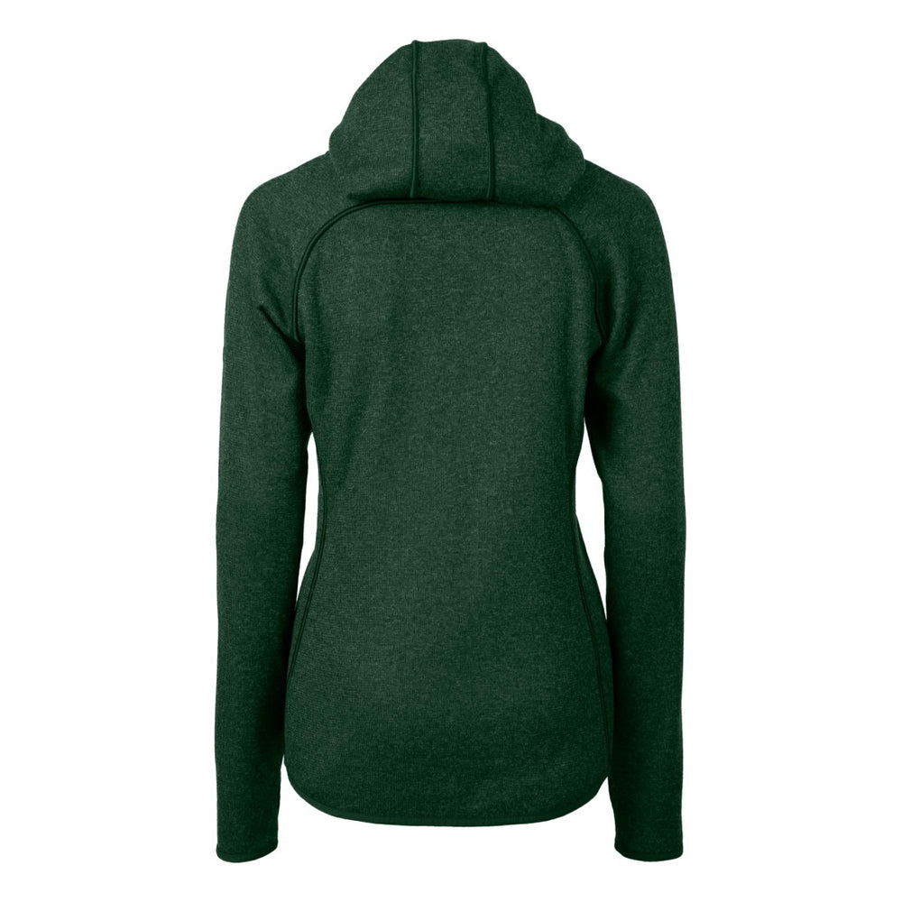 Cutter & Buck Women's Helmet Logo Mainsail Sweater-Knit Full-Zip Hoodie - Green Bay Packers