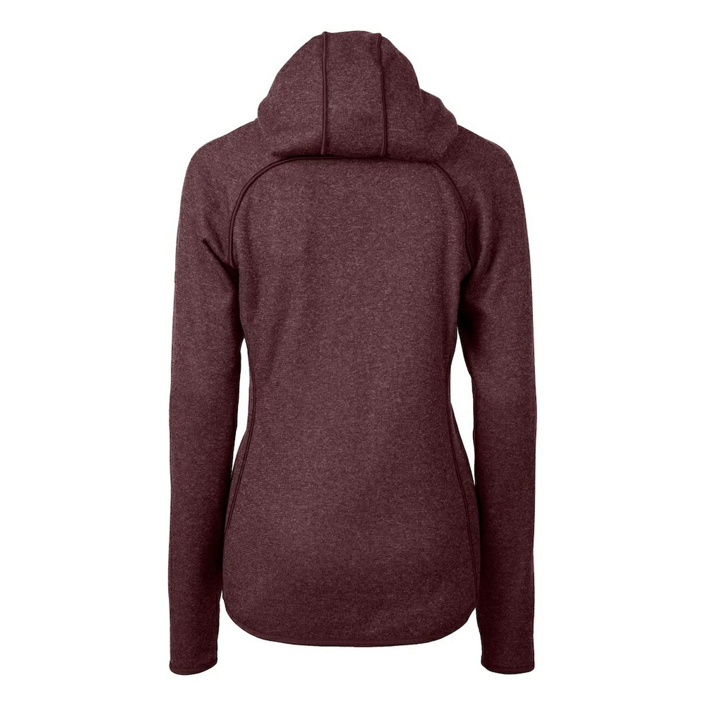 Cutter & Buck Women's Helmet Logo Mainsail Sweater-Knit Full-Zip Hoodie - Washington Commanders