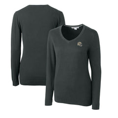 Cutter & Buck Women's Helmet Logo Lakemont Tri-Blend V-Neck Pullover Sweater - New Orleans Saints