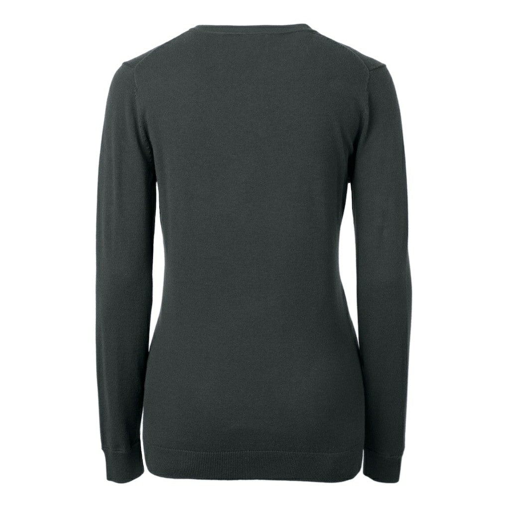 Cutter & Buck Women's Helmet Logo Lakemont Tri-Blend V-Neck Pullover Sweater - New Orleans Saints