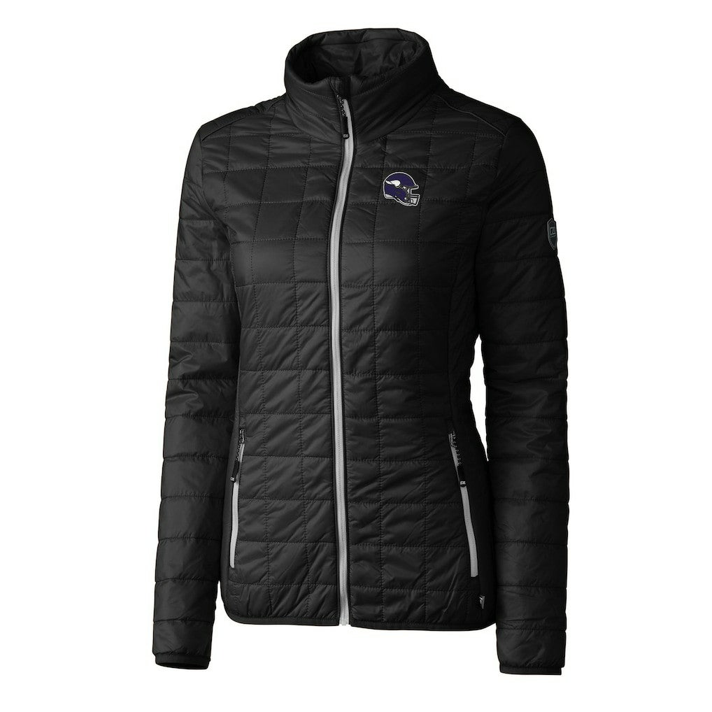 Cutter & Buck Women's Helmet Logo Rainier PrimaLoft Eco Insulated Full-Zip Puffer Jacket - Minnesota Vikings
