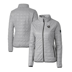 Cutter & Buck Women's Helmet Logo Rainier PrimaLoft Eco Insulated Full-Zip Puffer Jacket - Pittsburgh Steelers