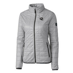 Cutter & Buck Women's Helmet Logo Rainier PrimaLoft Eco Insulated Full-Zip Puffer Jacket - Pittsburgh Steelers