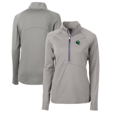 Cutter & Buck Women's Helmet Logo Adapt Eco Knit Stretch Recycled Half-Zip Pullover Top - New York Jets