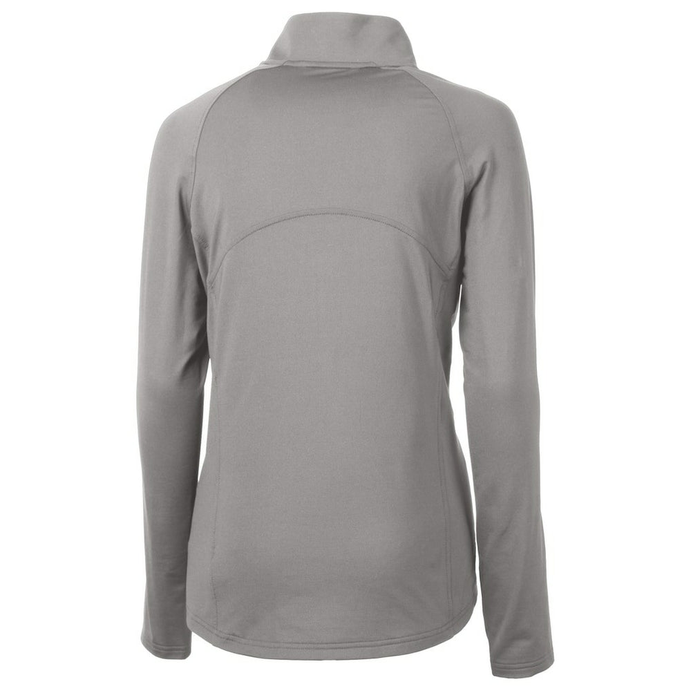 Cutter & Buck Women's Helmet Logo Adapt Eco Knit Stretch Recycled Half-Zip Pullover Top - New York Jets