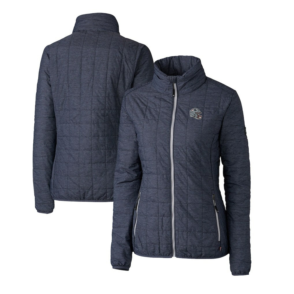 Cutter & Buck Women's Helmet Logo Rainier PrimaLoft Eco Insulated Full-Zip Puffer Jacket - New England Patriots