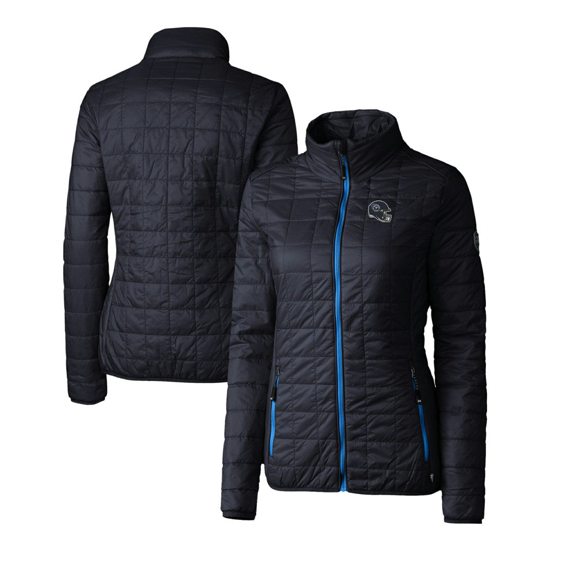 Cutter & Buck Women's Helmet Logo Rainier PrimaLoft Eco Insulated Full-Zip Puffer Jacket - Tennessee Titans