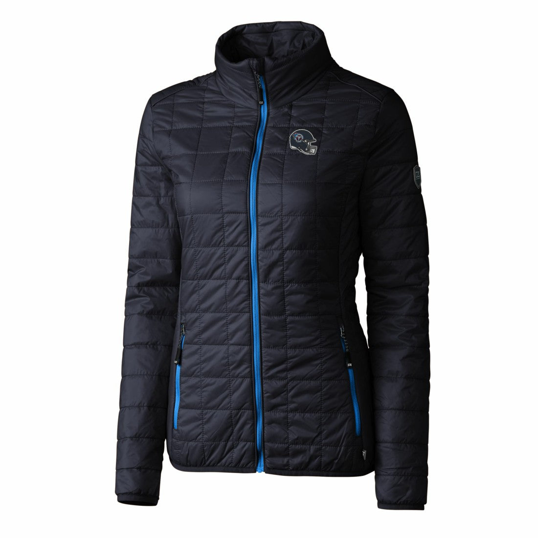 Cutter & Buck Women's Helmet Logo Rainier PrimaLoft Eco Insulated Full-Zip Puffer Jacket - Tennessee Titans