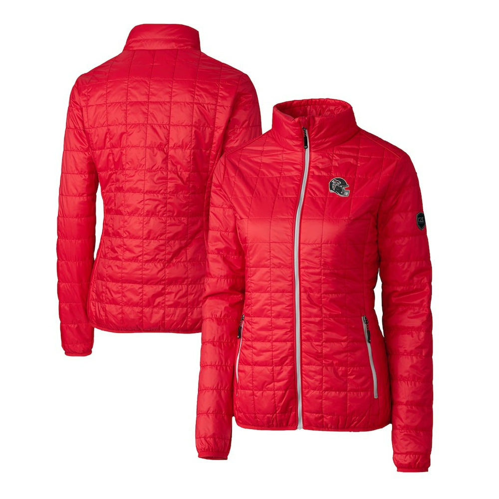 Cutter & Buck Women's Helmet Logo Rainier PrimaLoft Eco Insulated Full-Zip Puffer Jacket - Atlanta Falcons