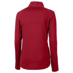 Cutter & Buck Women's Helmet Logo Adapt Eco Knit Stretch Recycled Half-Zip Pullover Top - Kansas City Chiefs