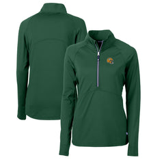 Cutter & Buck Women's Helmet Logo Adapt Eco Knit Stretch Recycled Half-Zip Pullover Top - Green Bay Packers