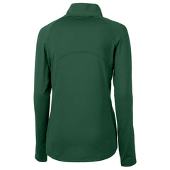 Cutter & Buck Women's Helmet Logo Adapt Eco Knit Stretch Recycled Half-Zip Pullover Top - Green Bay Packers