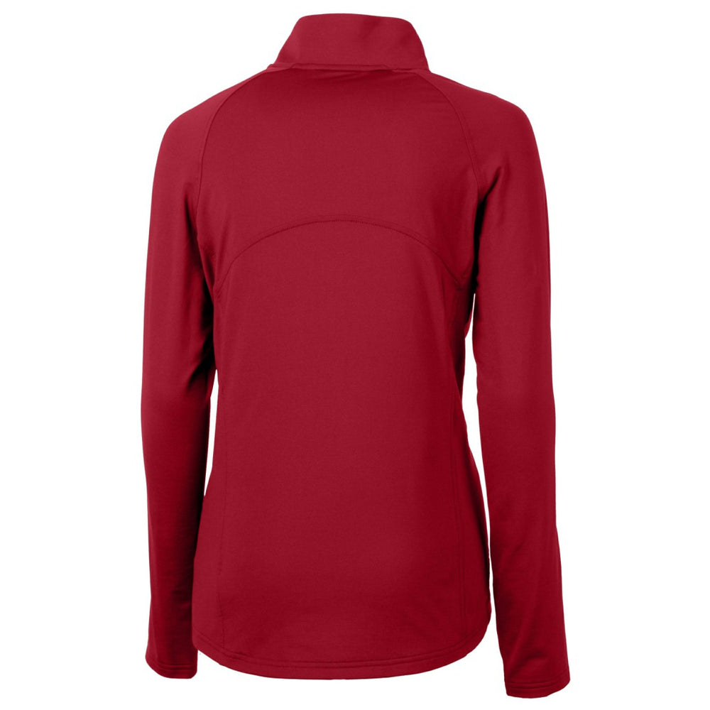 Cutter & Buck Women's Helmet Logo Adapt Eco Knit Stretch Recycled Half-Zip Pullover Top - Houston Texans
