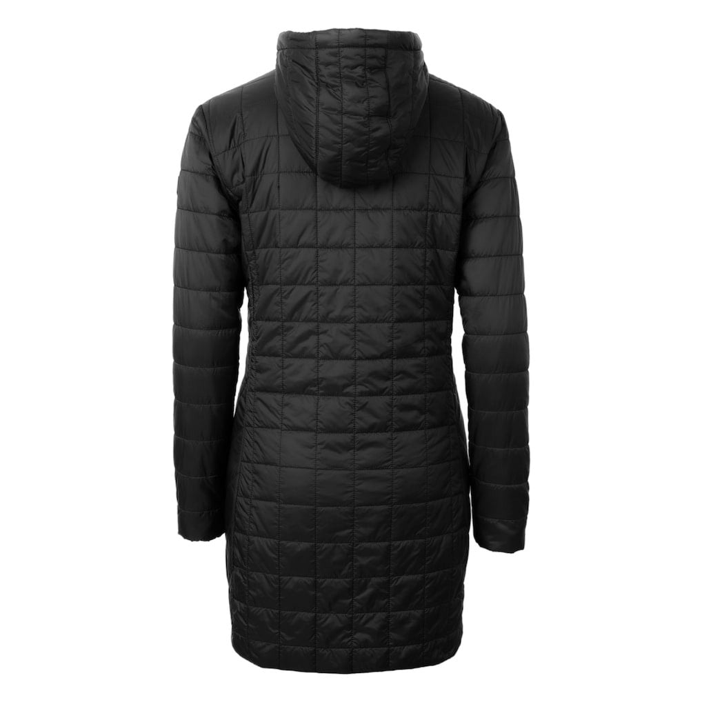 Cutter & Buck Women's Helmet Logo Rainier Primaloft Eco Insulated Hooded Long Coat - Baltimore Ravens