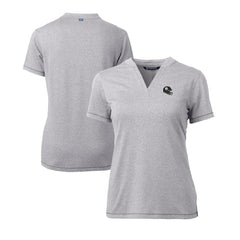 Cutter & Buck Women's Helmet Logo DryTec Forge Stretch V-Neck Blade Top - Pittsburgh Steelers