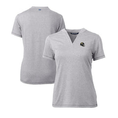 Cutter & Buck Women's Helmet Logo DryTec Forge Stretch V-Neck Blade Top - Jacksonville Jaguars