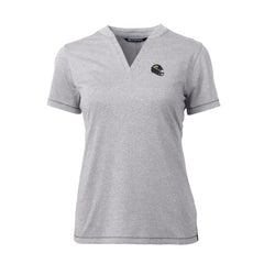 Cutter & Buck Women's Helmet Logo DryTec Forge Stretch V-Neck Blade Top - Jacksonville Jaguars