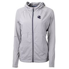 Cutter & Buck Women's Helmet Logo Adapt Eco Knit Hybrid Recycled Full-Zip Hoodie - Minnesota Vikings