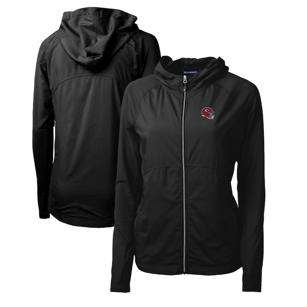 Cutter & Buck Women's Helmet Logo Adapt Eco Knit Hybrid Recycled Full-Zip Hoodie - Kansas City Chiefs