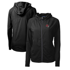 Cutter & Buck Women's Helmet Logo Adapt Eco Knit Hybrid Recycled Full-Zip Hoodie - Kansas City Chiefs