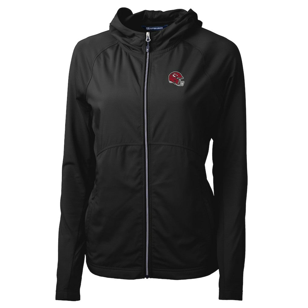 Cutter & Buck Women's Helmet Logo Adapt Eco Knit Hybrid Recycled Full-Zip Hoodie - Kansas City Chiefs