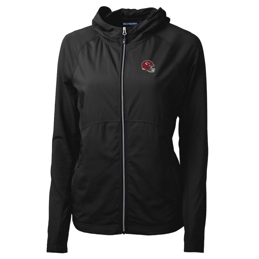 Cutter & Buck Women's Helmet Logo Adapt Eco Knit Hybrid Recycled Full-Zip Hoodie - Kansas City Chiefs