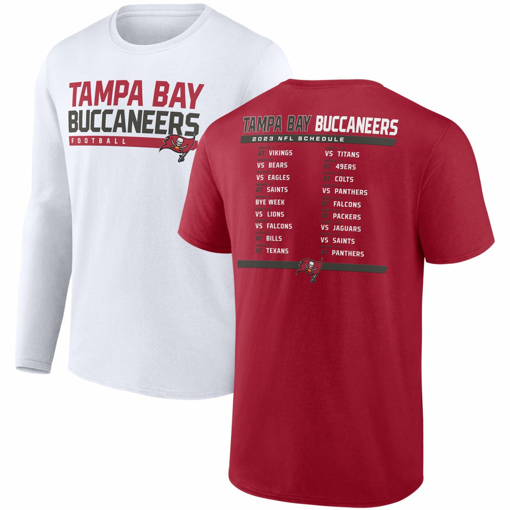 Two-Pack 2023 Schedule T-Shirt Combo Set - Tampa Bay Buccaneers