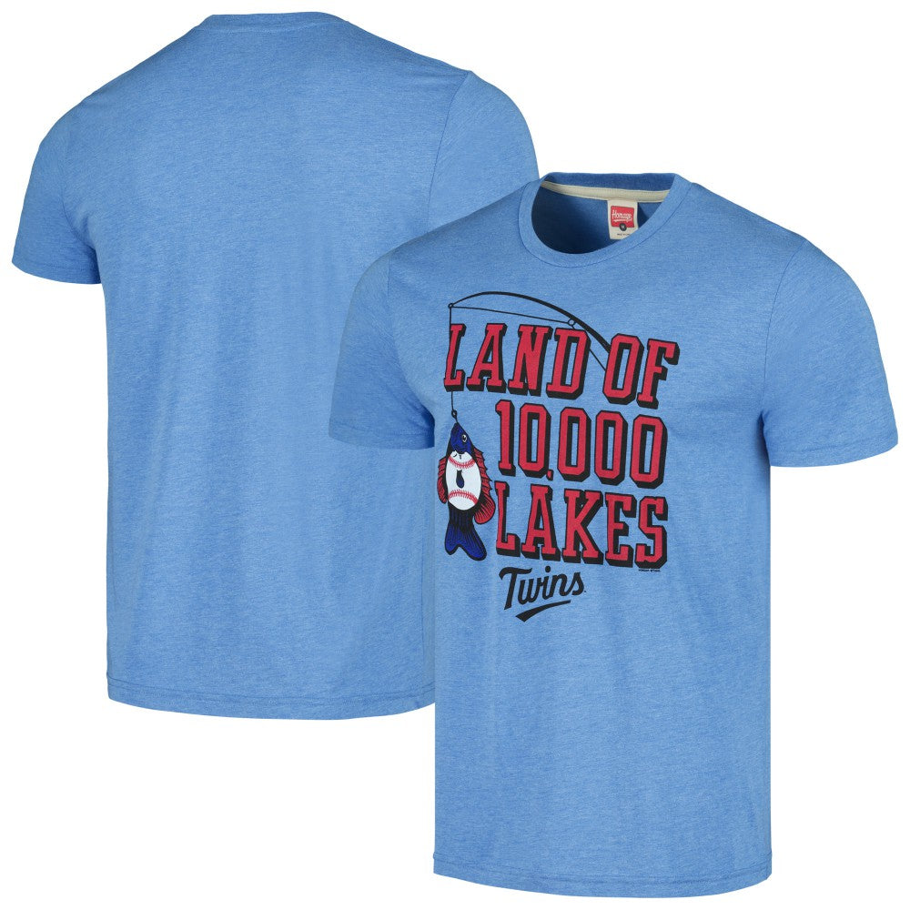 MLB Minnesota Twins Homage Land of 10,000 Lakes Hyper Local Tri-Blend T-Shirt