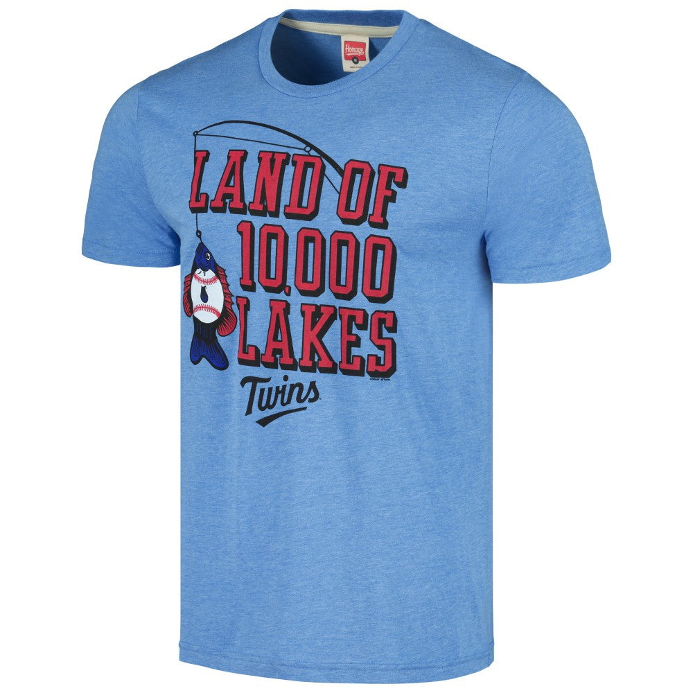 MLB Minnesota Twins Homage Land of 10,000 Lakes Hyper Local Tri-Blend T-Shirt