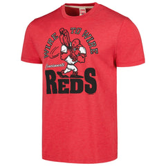 MLB Cincinnati Reds Homage Doodle Collection Wire to Wire Tri-Blend T-Shirt