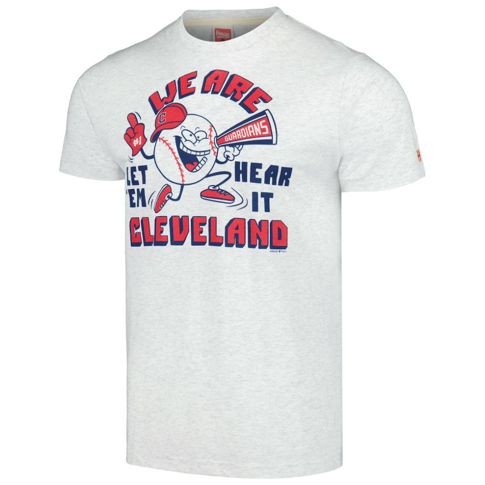 MLB Cleveland Guardians Homage Doodle Collection We Are Cleveland Tri-Blend T-Shirt