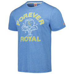 MLB Kansas City Royals Homage Doodle Collection Forever Royal Tri-Blend T-Shirt