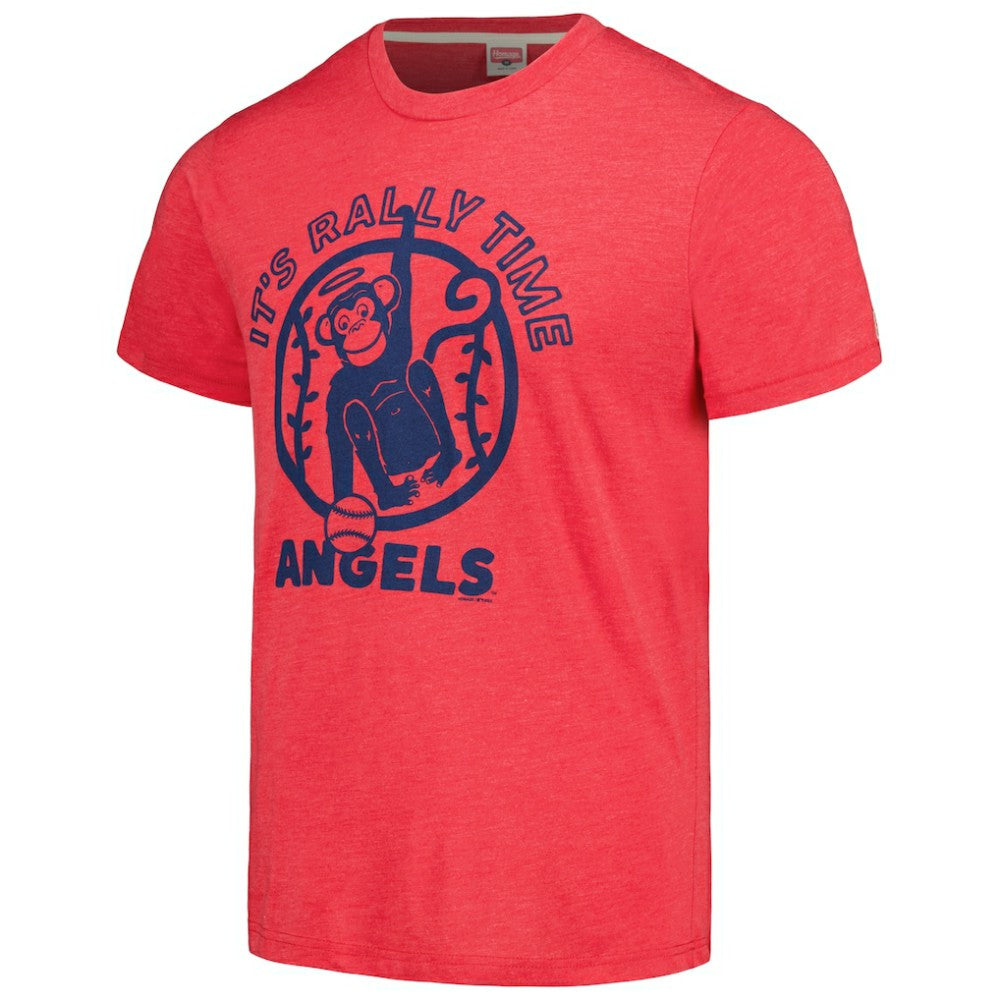 MLB Los Angeles Angels Homage Doodle Collection It's Rally Time Tri-Blend T-Shirt