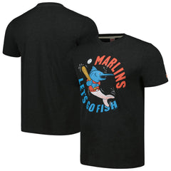 MLB Miami Marlins Homage Doodle Collection Let's Go Fish Tri-Blend T-Shirt