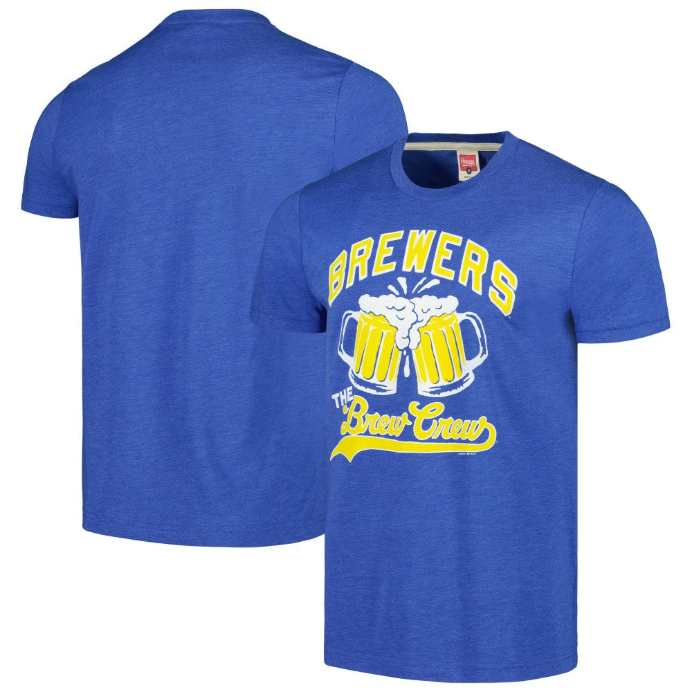 MLB Milwaukee Brewers Homage Doodle Collection The Brew Crew Tri-Blend T-Shirt