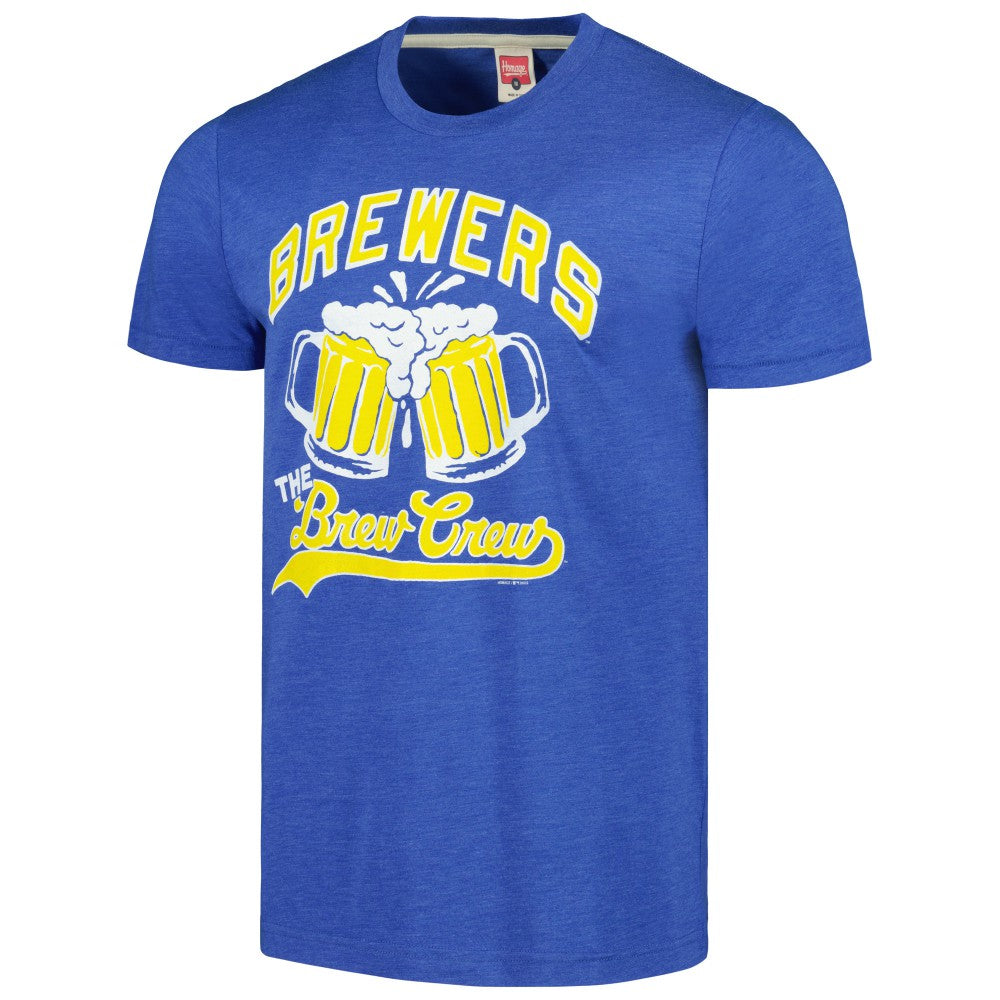 MLB Milwaukee Brewers Homage Doodle Collection The Brew Crew Tri-Blend T-Shirt